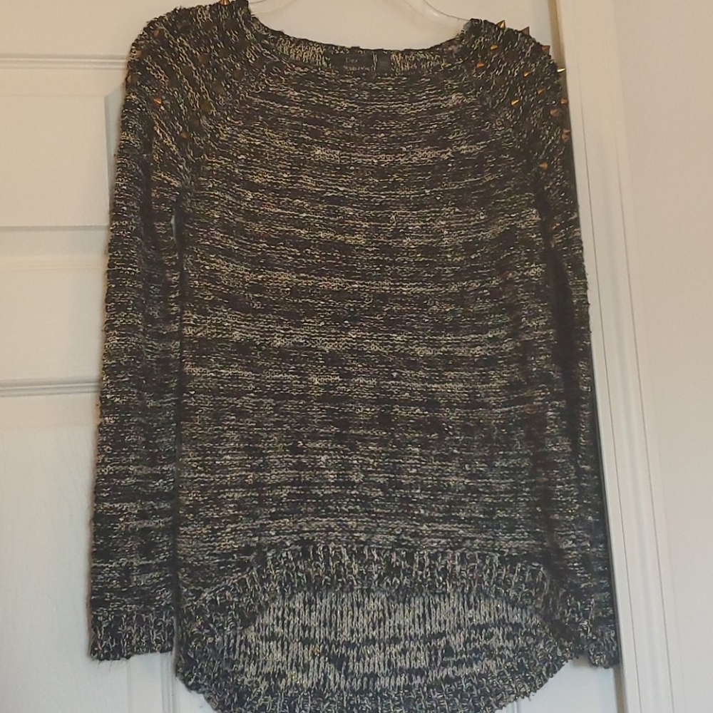 Dex Sweater w/Gold Studs on Shoulders